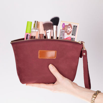 Avondale Premium Leather Dopp Kit - Travel Makeup Bag for Men & Women - TORONATA - 