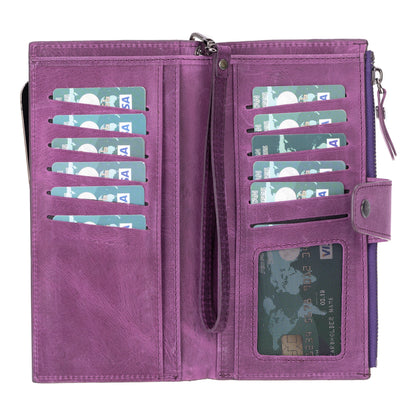 Lozan Hanger Leather Wallet - TORONATA - color_ Purple