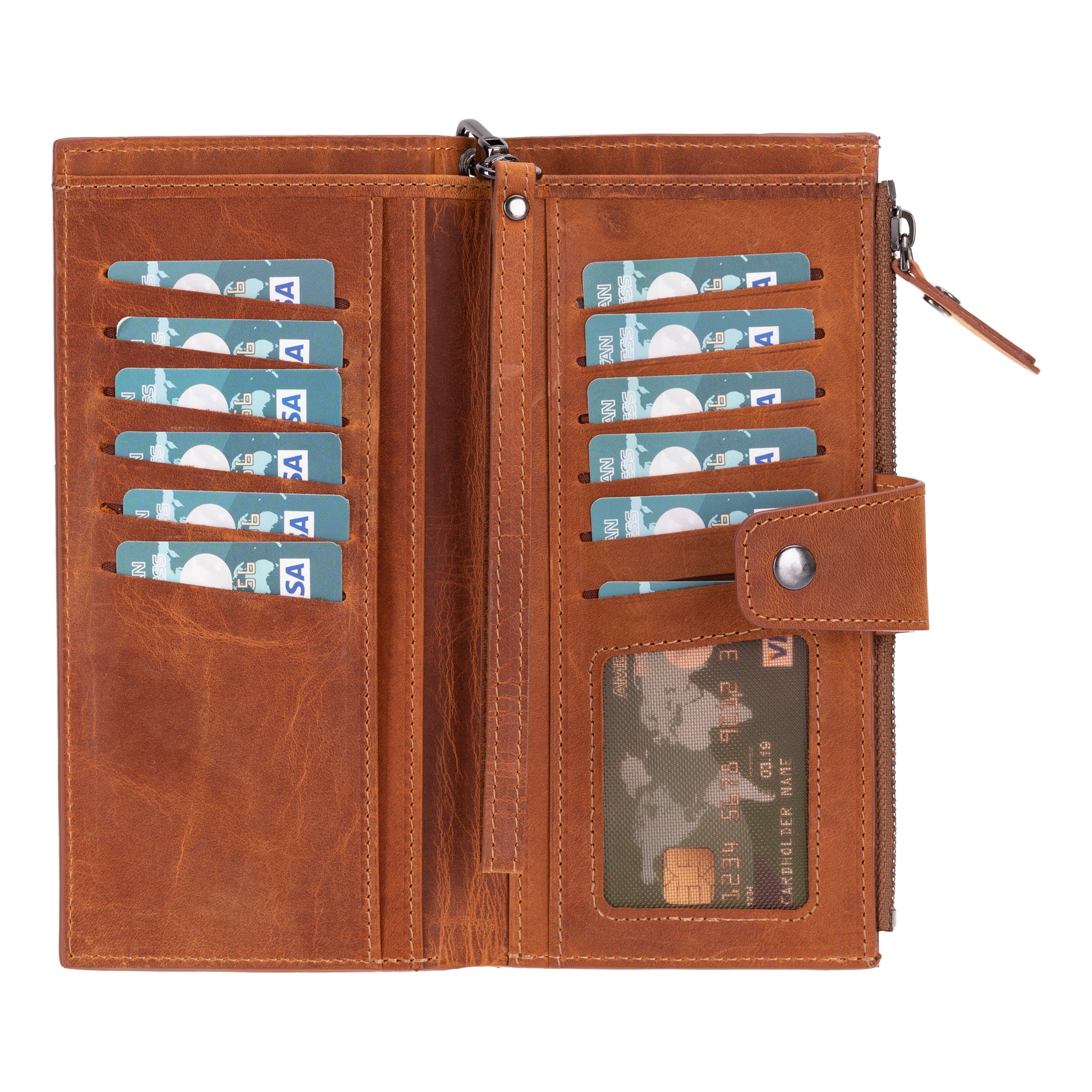 Lozan Hanger Leather Wallet - TORONATA - color_ Moccasin