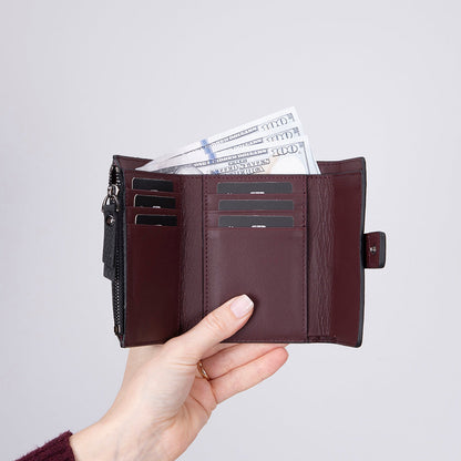 Camden Women’s Leather Wallet | Compact Genuine Leather 