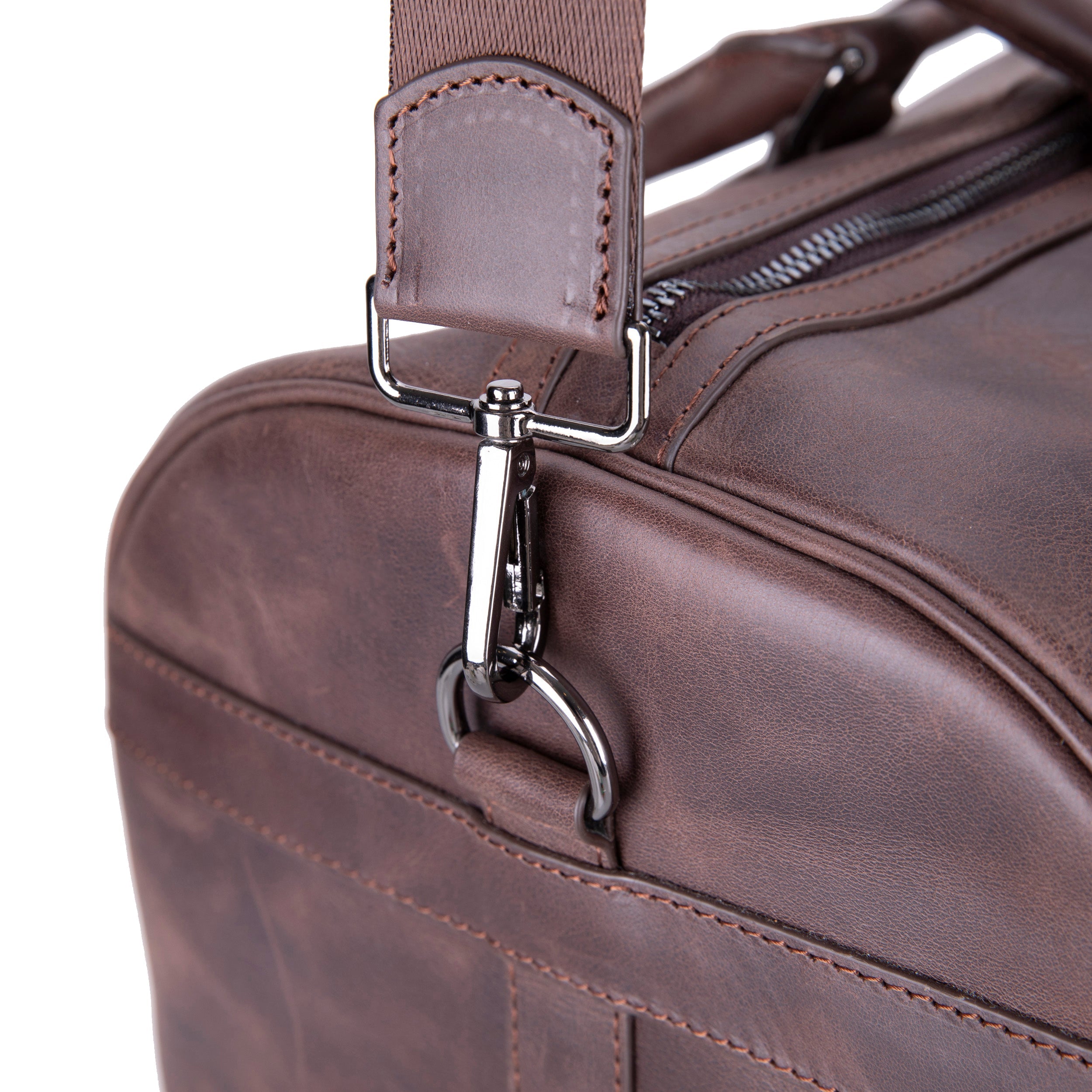 Atmore Leather Duffle Bag - TORONATA - color_brown