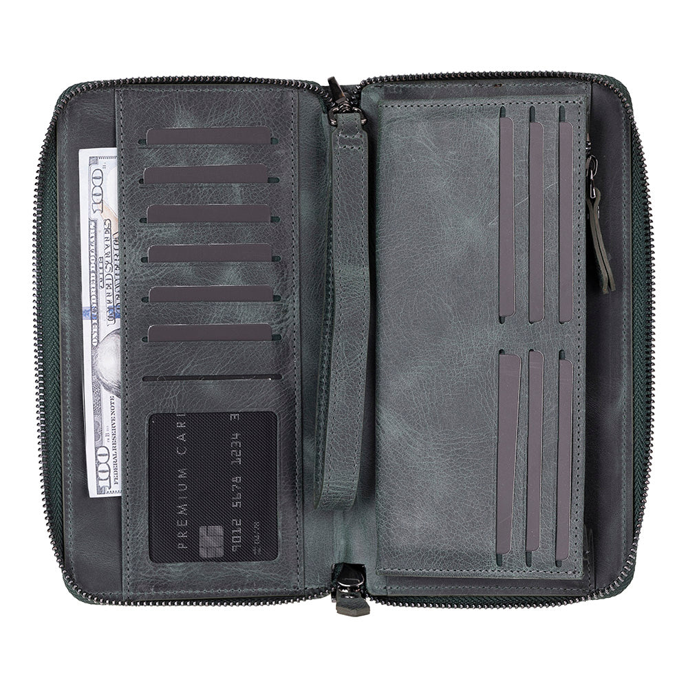Anchorage Leather Wallet – Phone Holder & 12 Card Slots 