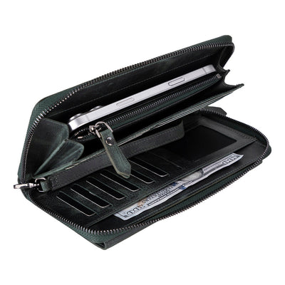 Anchorage Leather Wallet – Phone Holder & 12 Card Slots 