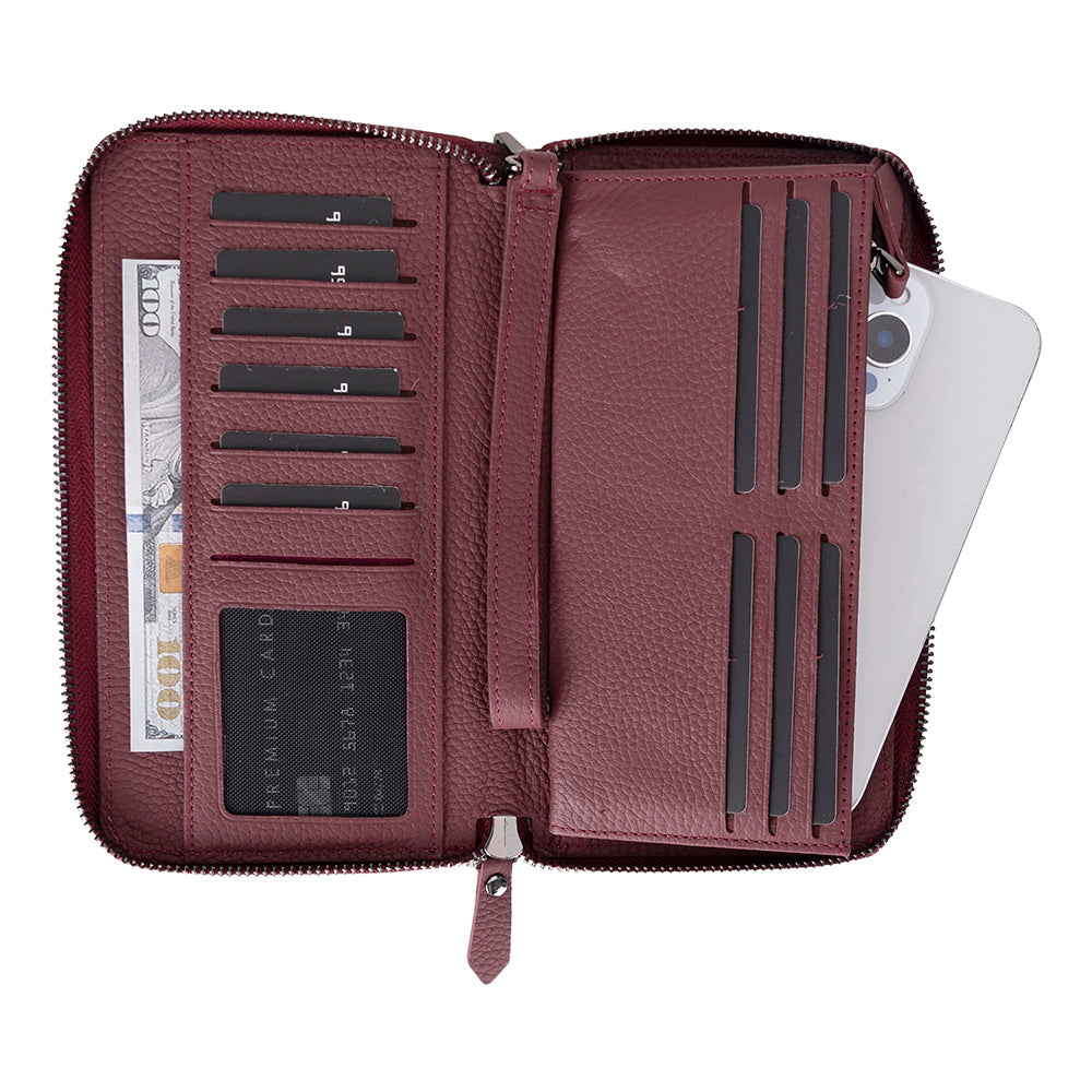 Anchorage Leather Wallet – Phone Holder & 12 Card Slots 