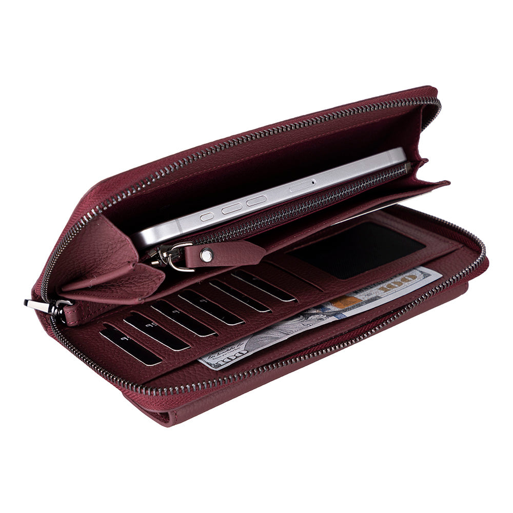 Anchorage Leather Wallet – Phone Holder & 12 Card Slots 