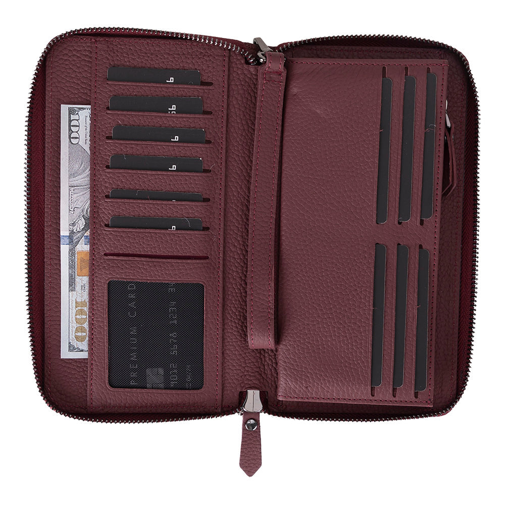 Anchorage Leather Wallet – Phone Holder & 12 Card Slots 