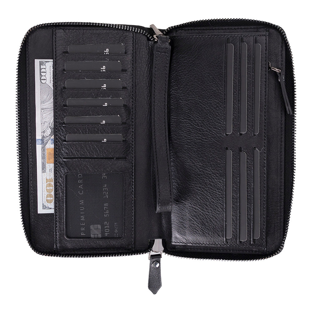 Anchorage Leather Wallet – Phone Holder & 12 Card Slots 