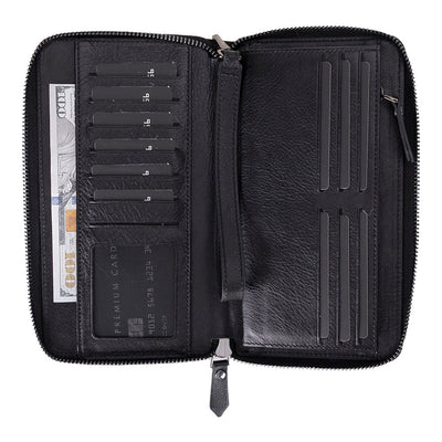 Anchorage Leather Wallet – Phone Holder & 12 Card Slots 