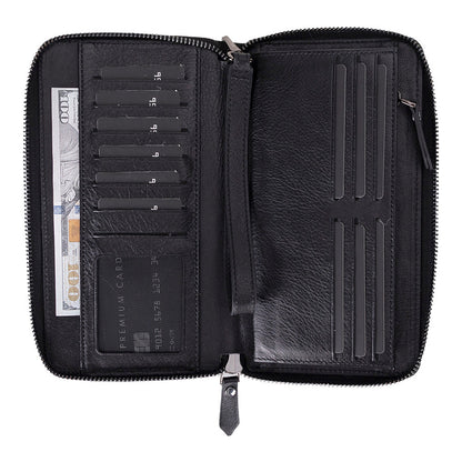 Anchorage Leather Wallet – Phone Holder & 12 Card Slots 