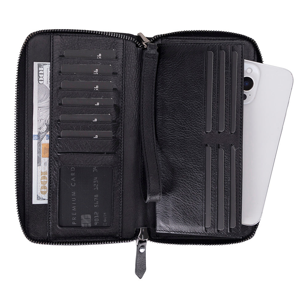Anchorage Leather Wallet – Phone Holder & 12 Card Slots 