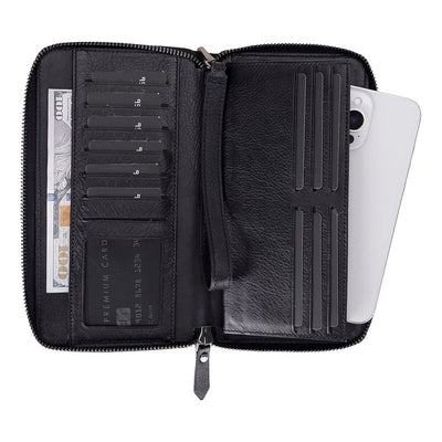 Anchorage Leather Wallet – Phone Holder & 12 Card Slots 
