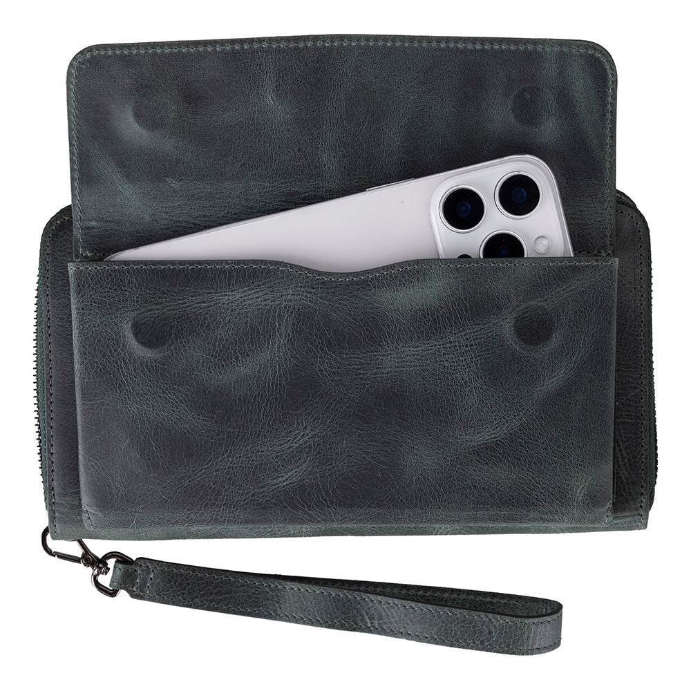 Anchorage Leather Wallet – Phone Holder & 12 Card Slots 