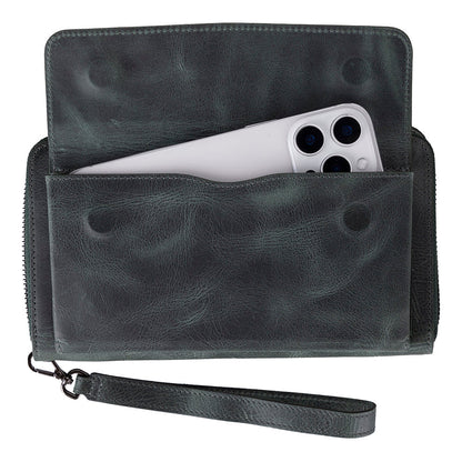 Anchorage Leather Wallet – Phone Holder & 12 Card Slots 