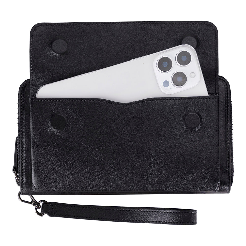 Anchorage Leather Wallet – Phone Holder & 12 Card Slots 