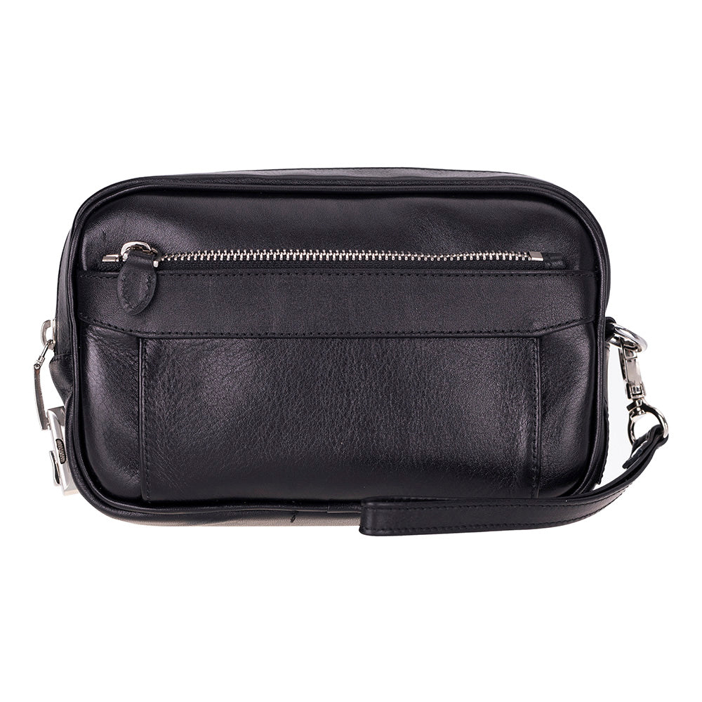 Fresno Leather Clutch – Secure Travel Wallet with Lock 