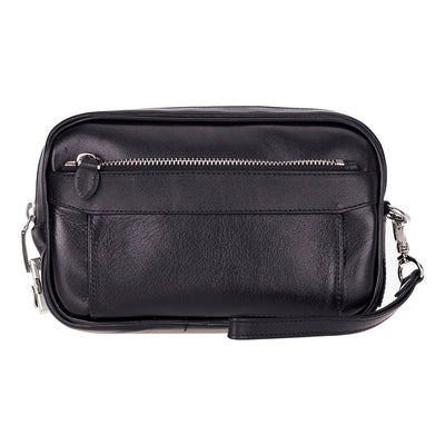 Fresno Leather Clutch – Secure Travel Wallet with Lock 