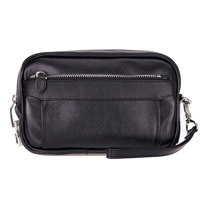 Fresno Leather Clutch – Secure Travel Wallet with Lock 