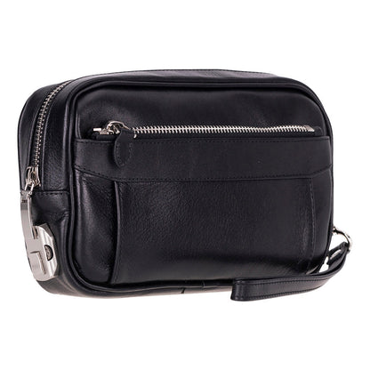 Fresno Leather Clutch – Secure Travel Wallet with Lock 