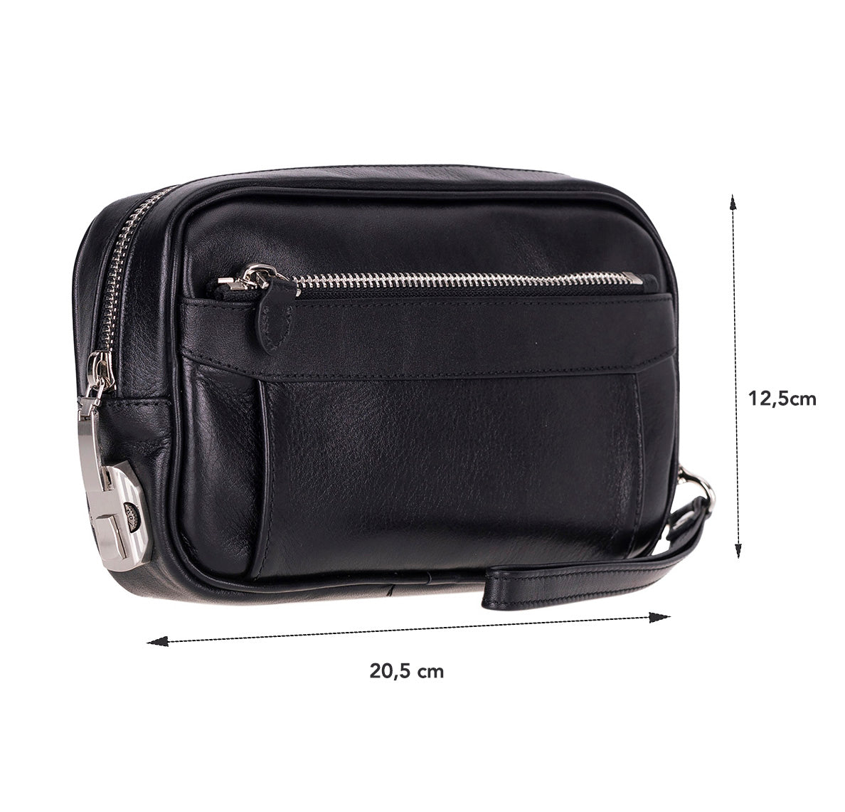 Fresno Leather Clutch – Secure Travel Wallet with Lock 