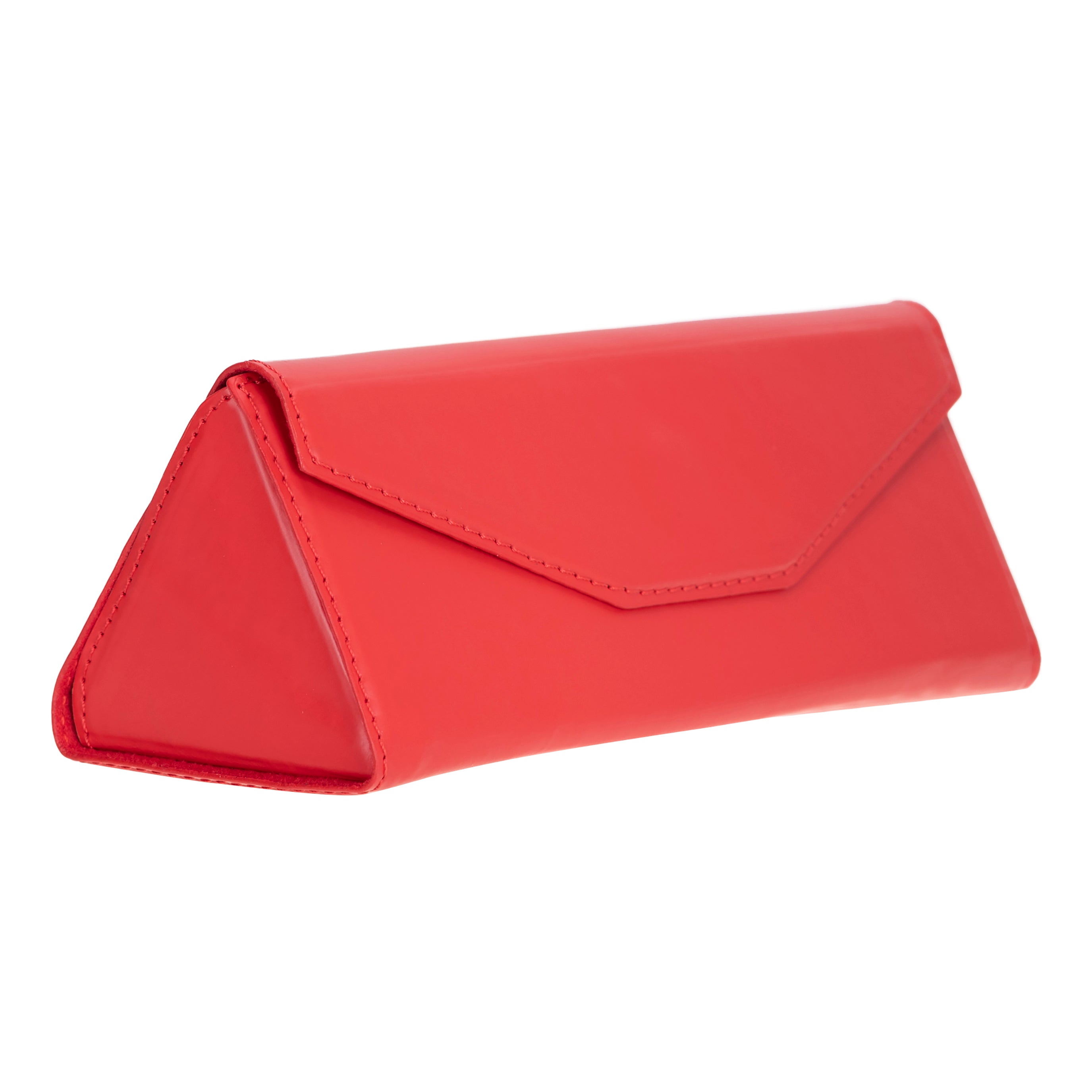 Smart Leather Glasses Case - TORONATA - color_ Deep Red
