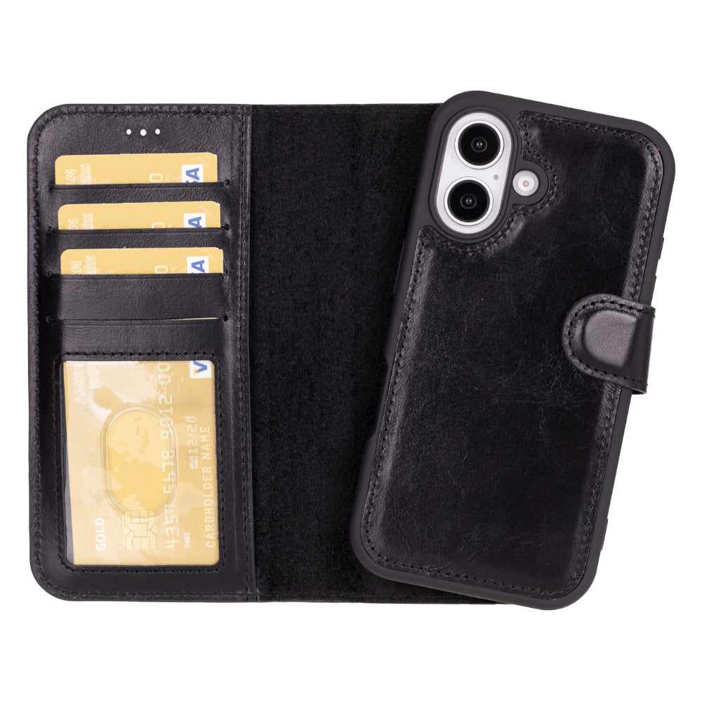 Magic iPhone 16 Plus Detachable Leather Wallet Case - TORONATA - color_