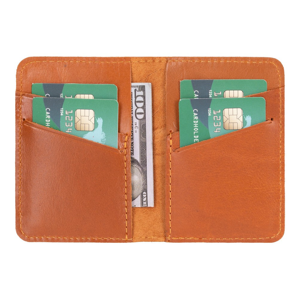 Enrico Leather Card Holder - TORONATA - color_ Sandy Tan