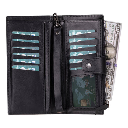 Lozan Hanger Leather Wallet - TORONATA - color_ Black