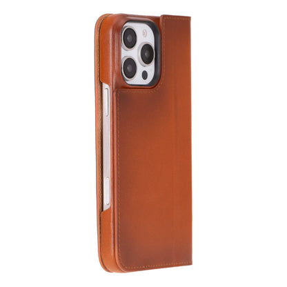 Sonat iPhone 16 Pro Max Leather Folio Case - TORONATA - color_ Tan