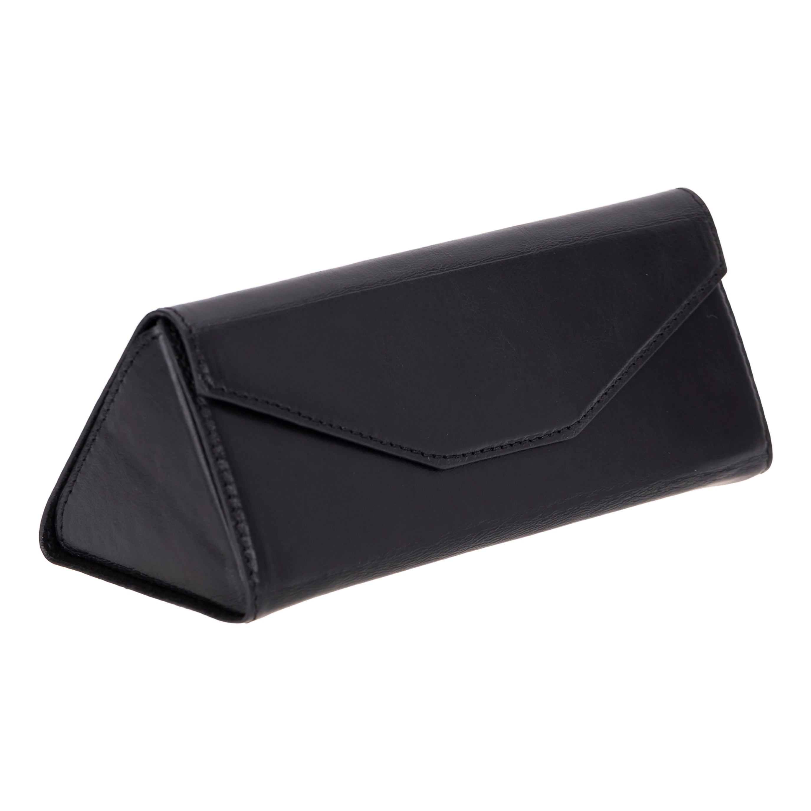 Smart Leather Glasses Case - TORONATA - color_ Deep Black