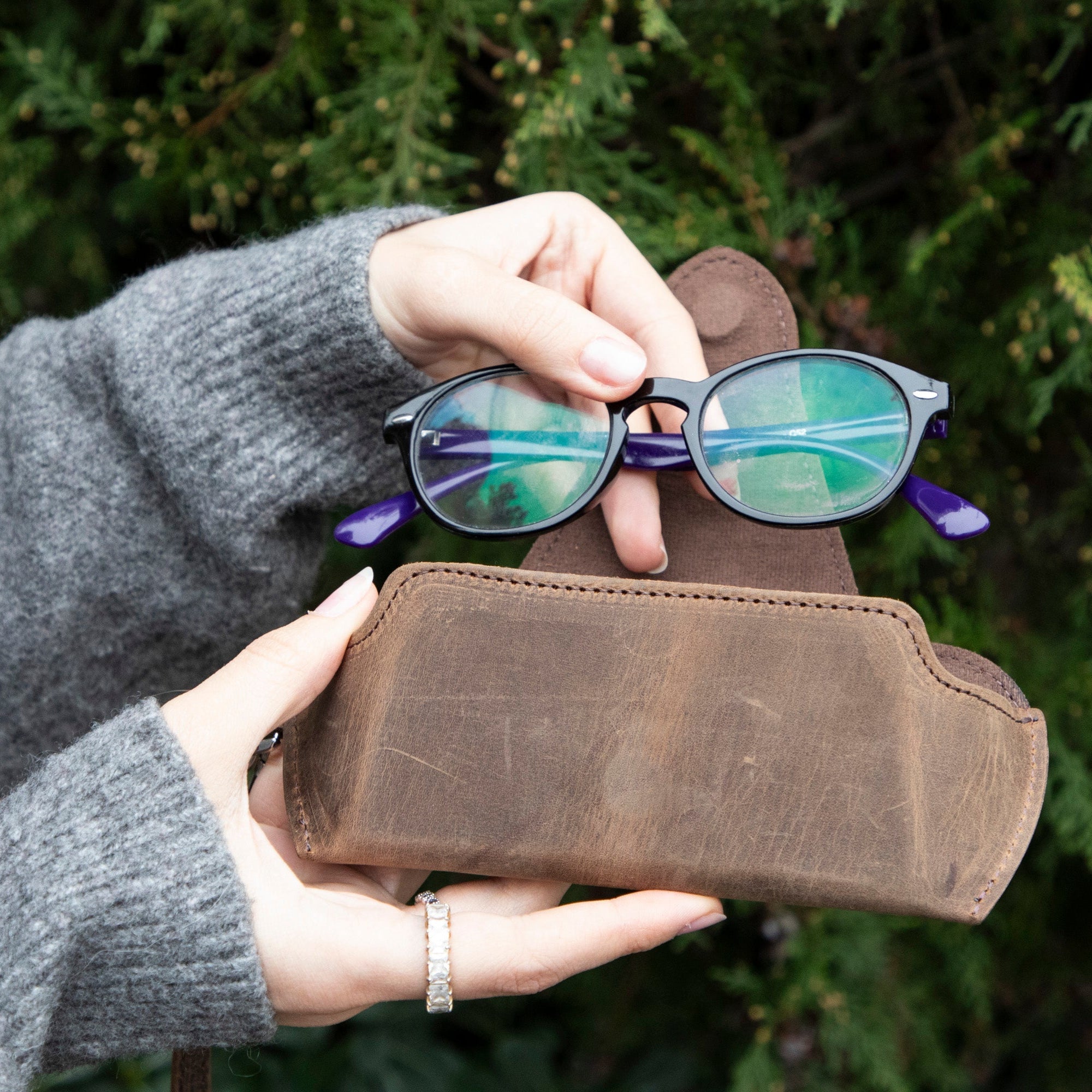 Riviera Leather Glasses Case - TORONATA - 