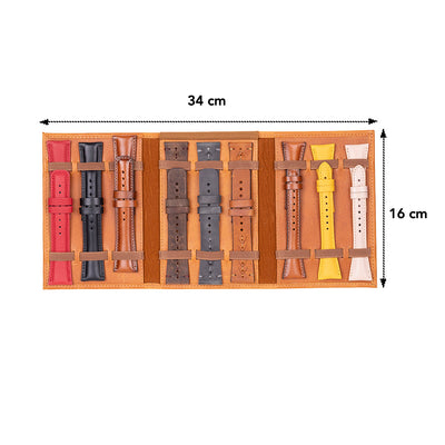 Skagway Leather Watch Band Organizer – 3 Slot Travel Case 