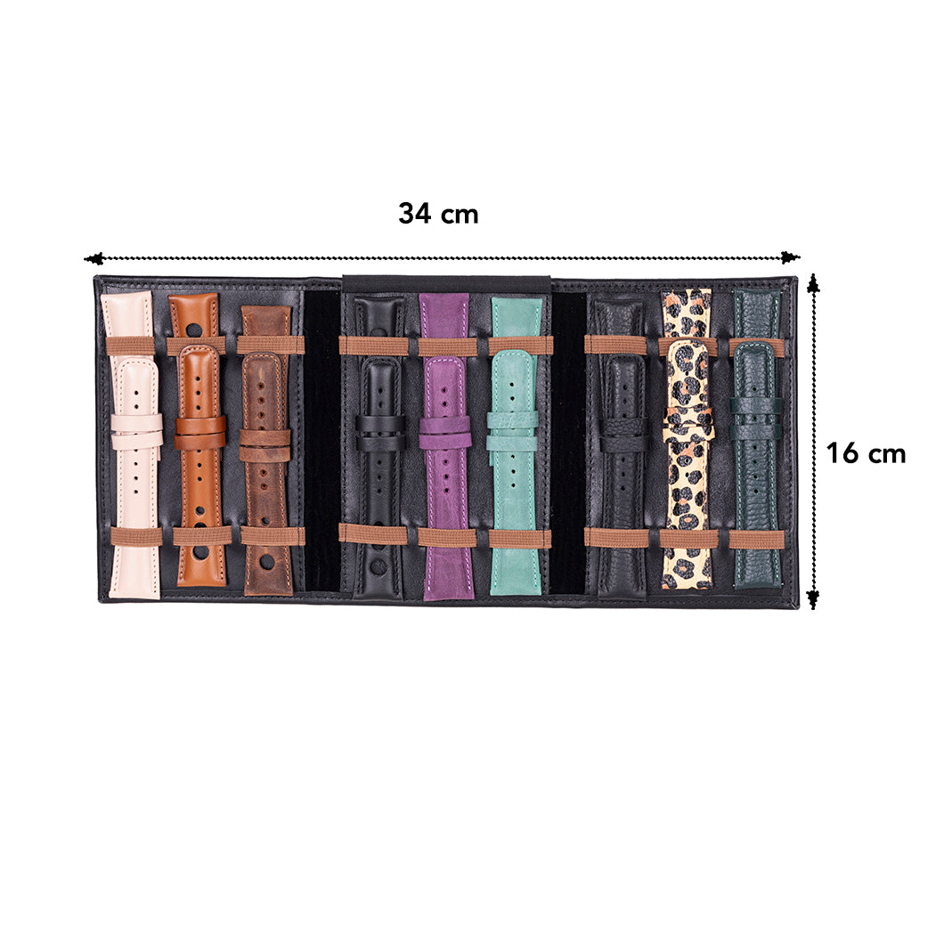 Skagway Leather Watch Band Organizer – 3 Slot Travel Case 