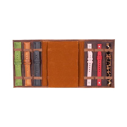 Skagway Leather Watch Band Organizer – 3 Slot Travel Case 