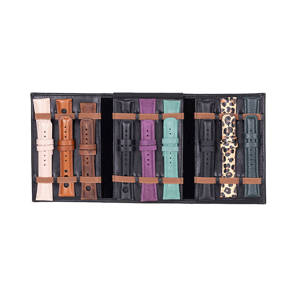 Skagway Leather Watch Band Organizer – 3 Slot Travel Case 