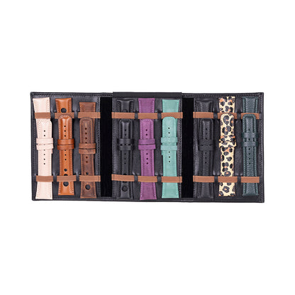 Skagway Leather Watch Band Organizer – 3 Slot Travel Case 