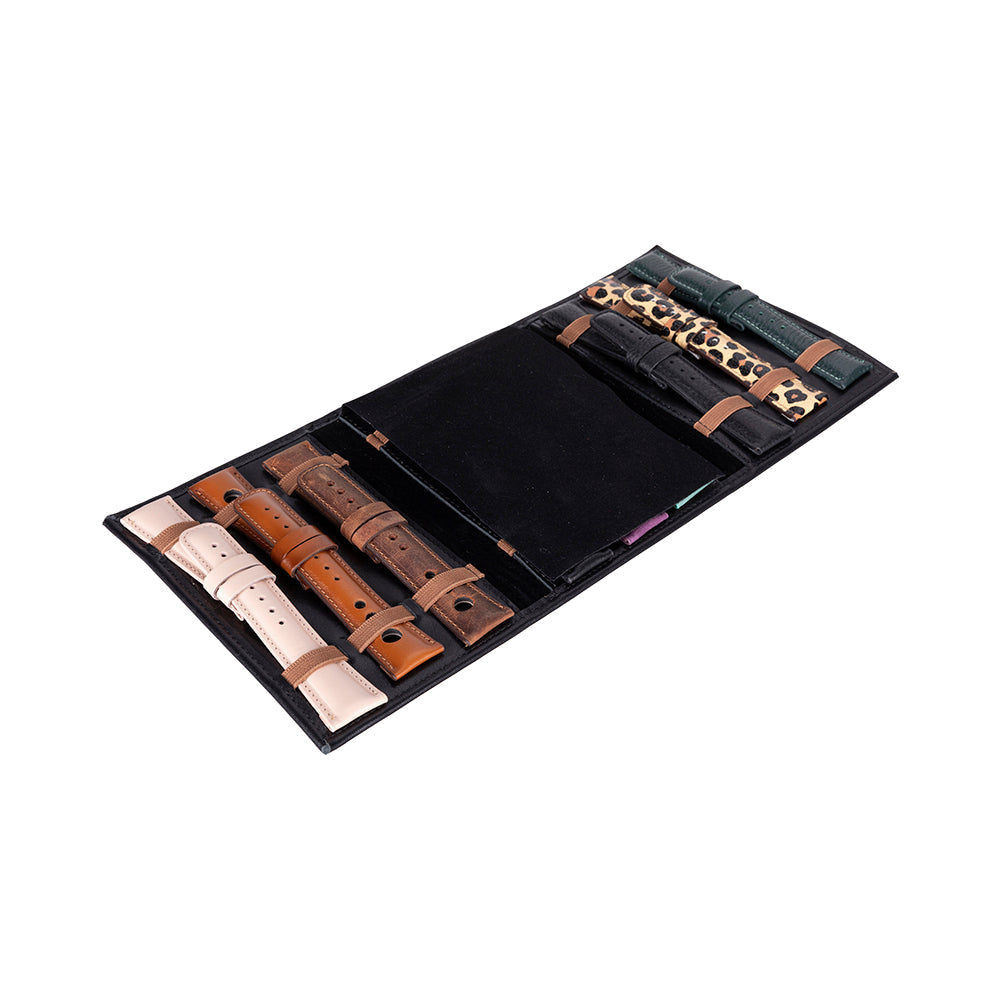 Skagway Leather Watch Band Organizer – 3 Slot Travel Case 