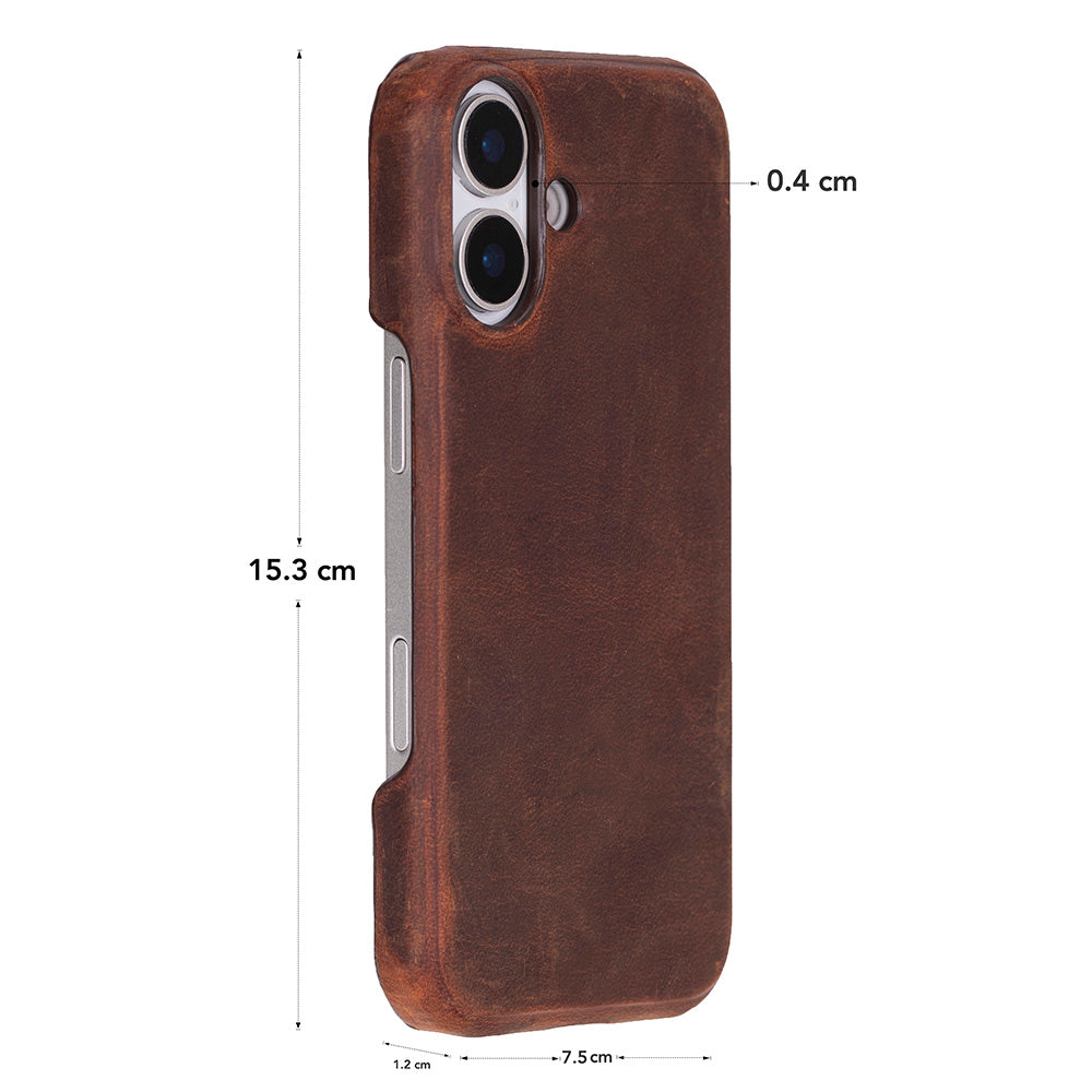 Bisbee Leather iPhone 17 Case #color_antic-brown