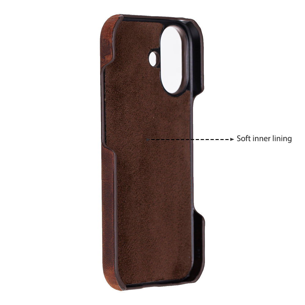 Bisbee Leather iPhone 17 Case #color_antic-brown