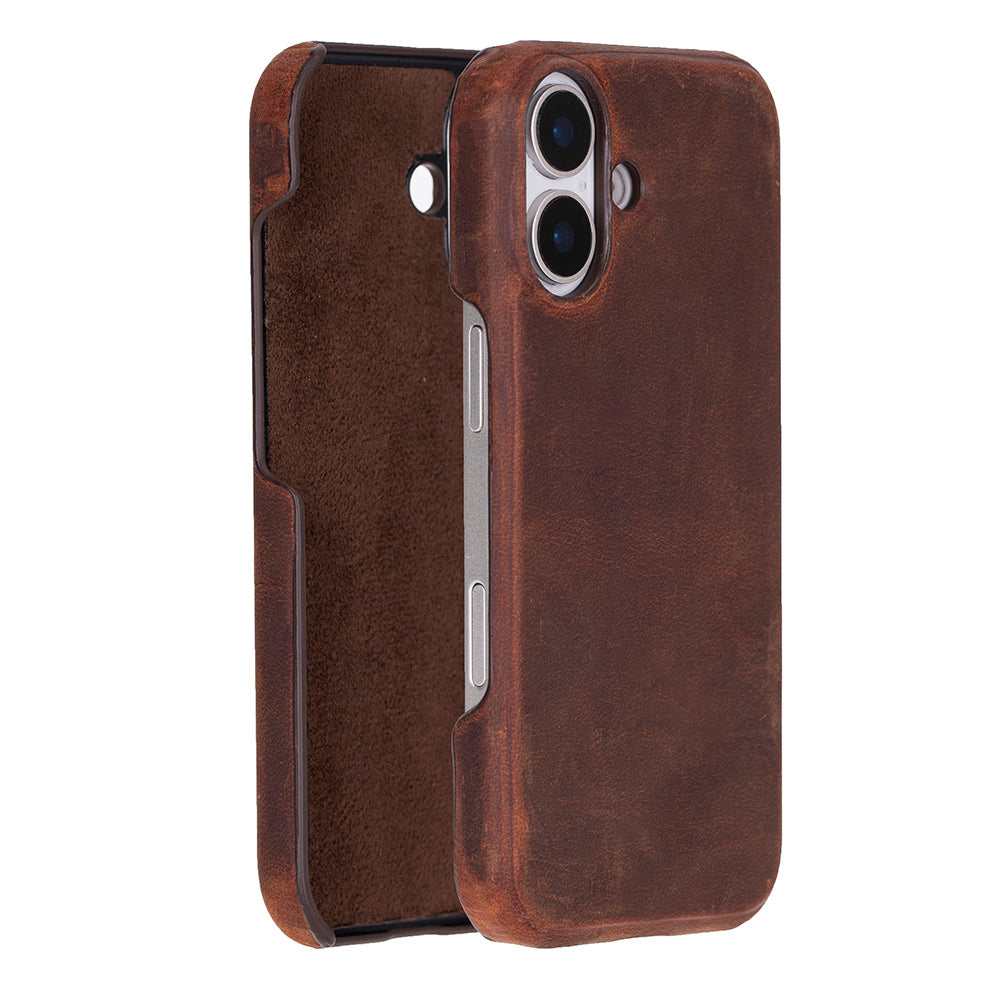 Bisbee Leather iPhone 17 Case #color_antic-brown