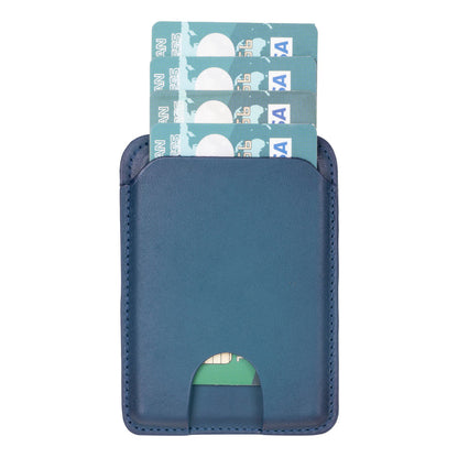 MagFit Leather Magnetic Card Holder - TORONATA - color_ Blue