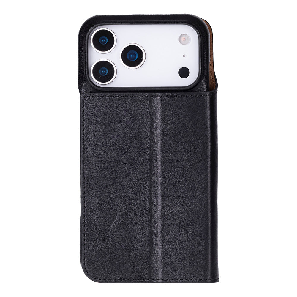 Decatur iPhone 17 Pro Leather Folio Wallet Case