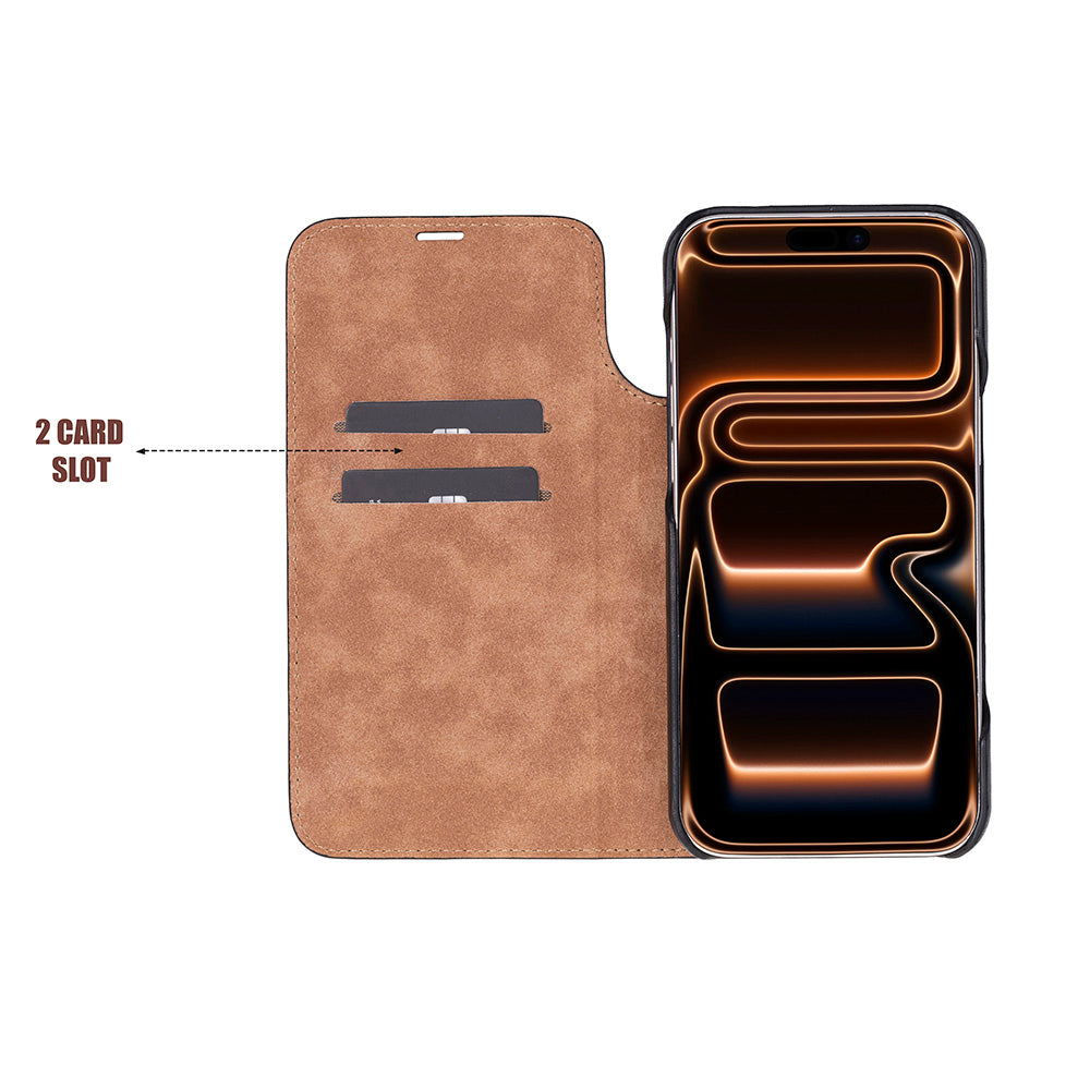 Decatur iPhone 17 Pro Max Leather Folio Case