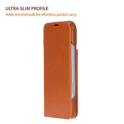 Decatur iPhone 17 Pro Leather Folio Wallet Case