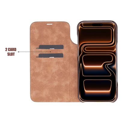 Decatur iPhone 17 Pro Leather Folio Wallet Case