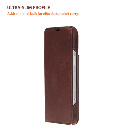 Decatur iPhone 17 Pro Leather Folio Wallet Case