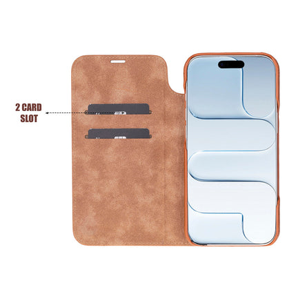 Decatur iPhone 17 Air Leather Folio Wallet Case