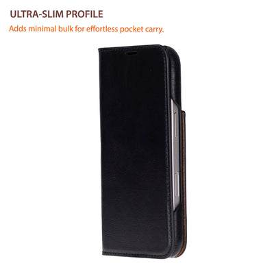 Decatur iPhone 17 Leather Folio Wallet Case