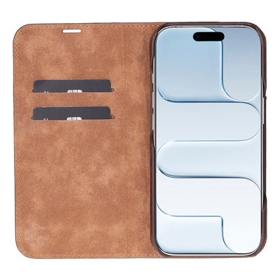 Decatur iPhone 17 Leather Folio Wallet Case