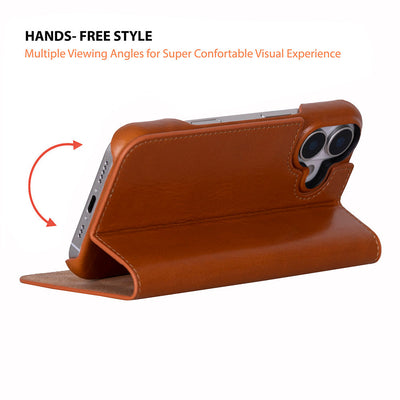 Decatur iPhone 17 Leather Folio Wallet Case