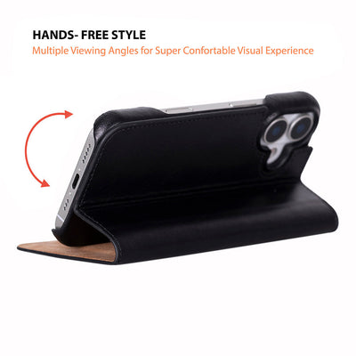 Decatur iPhone 17 Leather Folio Wallet Case